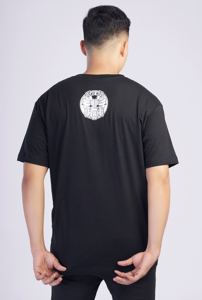 King  Design Printed T-shirt (Black)